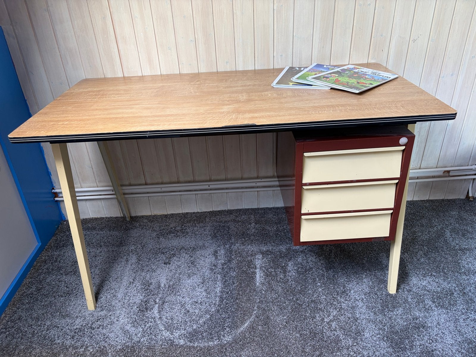 Vintage bureau met lades - Jaren '60 stijl, Overige typen, Gebruikt, Ophalen of Verzenden, Overige merken