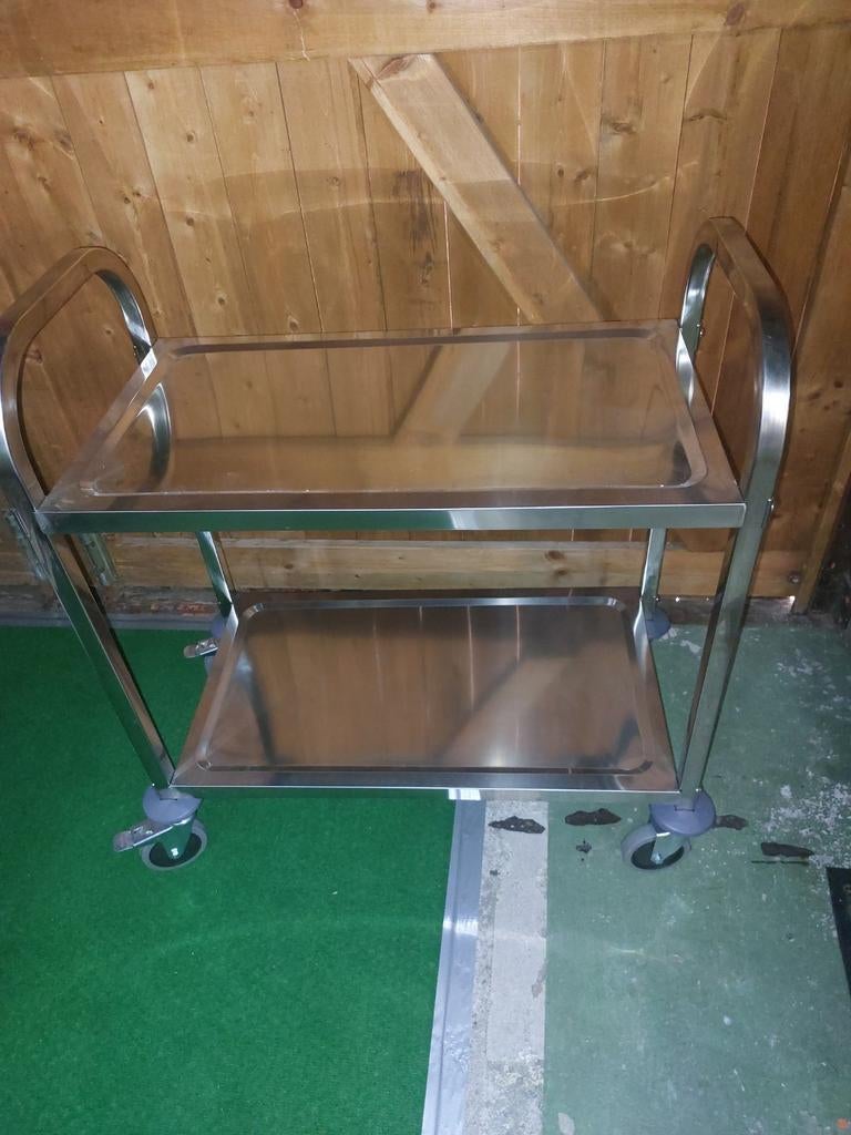 NIEUW! RVS serveerwagen, Huis en Inrichting, Woonaccessoires | Kapstokken, Ophalen