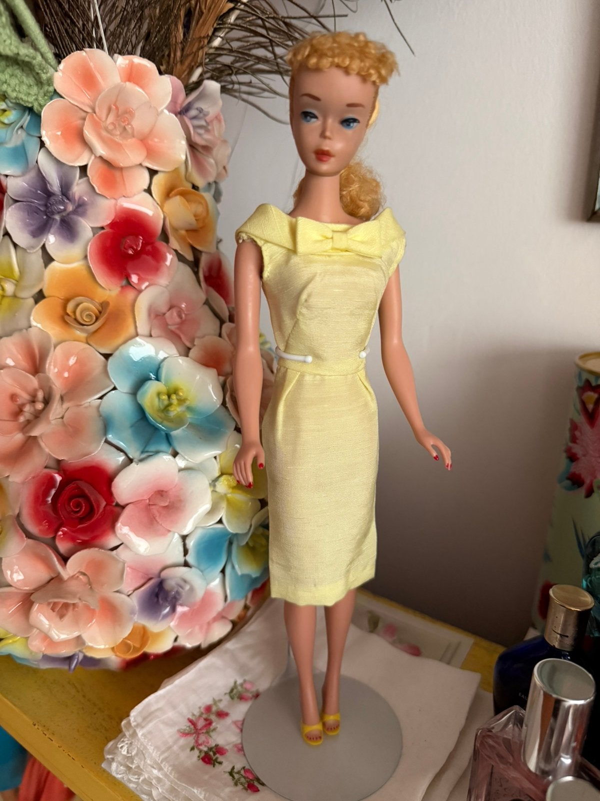Barbie vintage ponytail nummer 3 of 4 blondine, Ophalen of Verzenden, Zo goed als nieuw, Pop