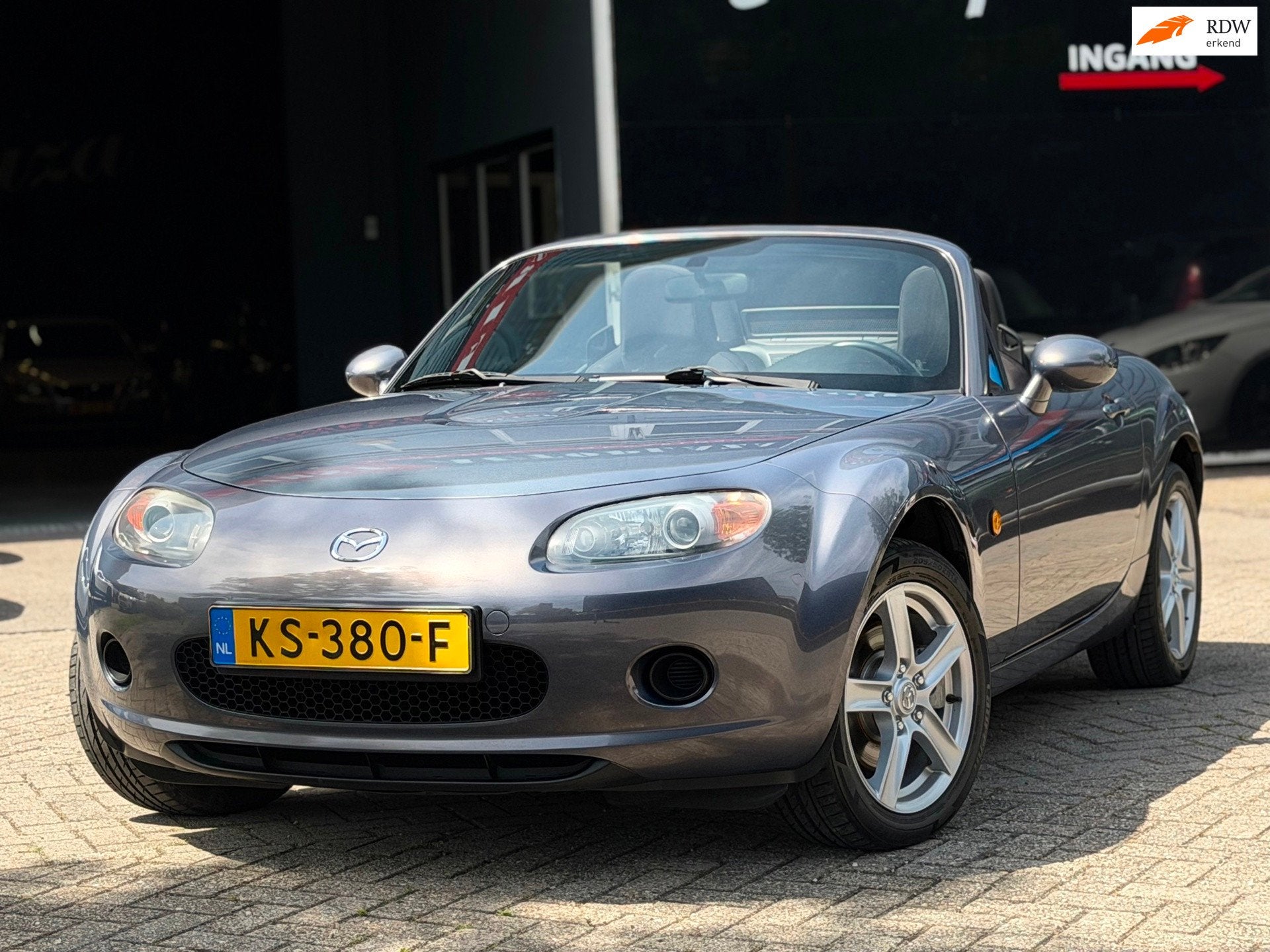 Mazda MX-5 1.8 Exclusive CABRIO | AIRCO/CARPLAY | KEURIGE AU, Auto's, Gebruikt, Zwart, 4 cilinders, Cabriolet