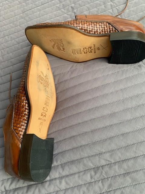 Italiaanse handgemaakte schoenen. NIEUW, Nieuw, Ophalen of Verzenden, Veterschoenen, Bruin