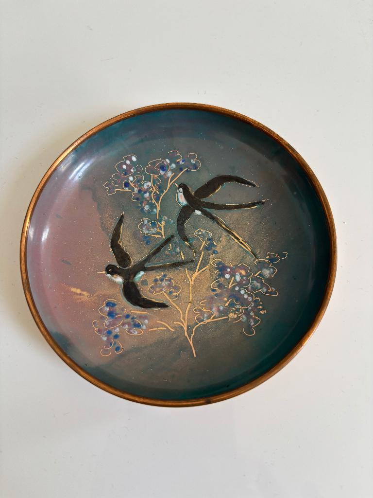 Sagitta schaaltje kunst met zwaluwen, Ophalen of Verzenden