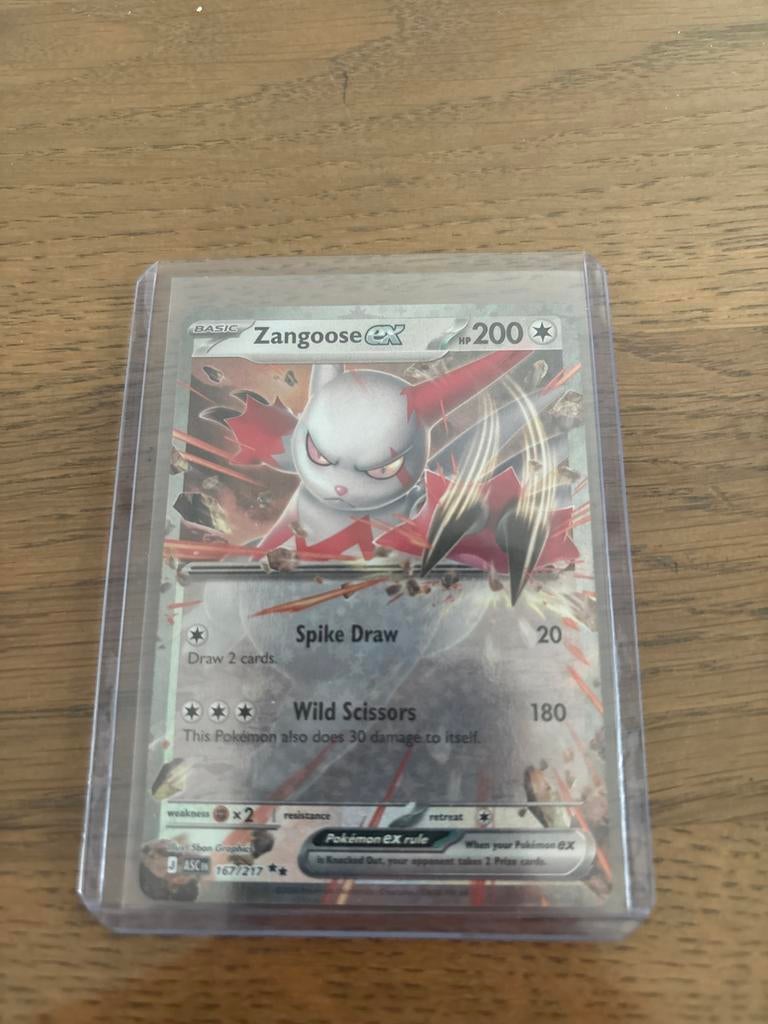 Zangoose EX 167/217 NM Pokémon kaart, Hobby en Vrije tijd, Verzamelkaartspellen | Pokémon, Ophalen of Verzenden, Zo goed als nieuw