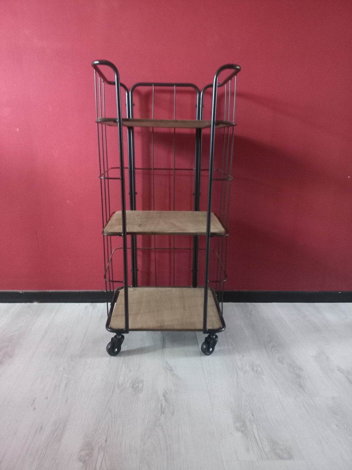 Bakkerskast 3 planken met wieltjes, Huis en Inrichting, Ophalen, Gebruikt