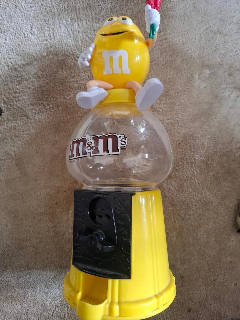 M&M's Snoepdispenser Geel - Vintage Collectible, Verzamelen, Ophalen of Verzenden, Gebruikt