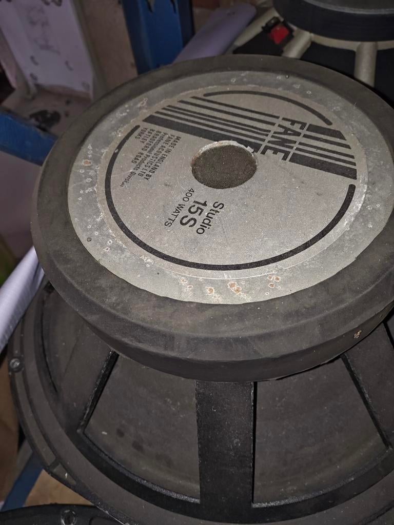 2x Fane Studio 15S 400 Watt Speaker, Gebruikt, Overige typen, 120 watt of meer, Ophalen