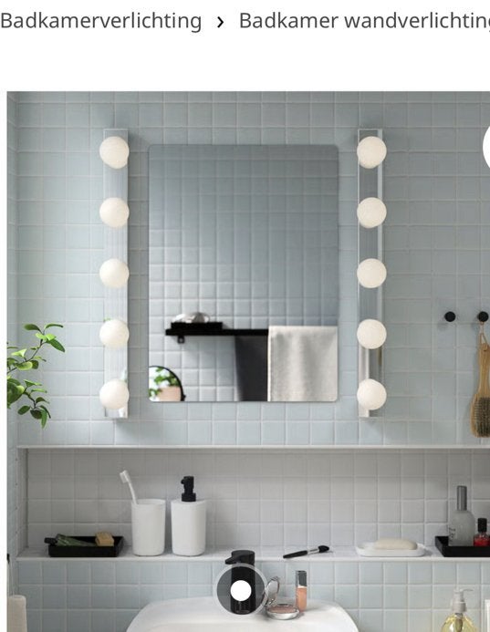 Ikea Ledsjo Led-wandlamp, roestvrij staal, Ophalen, Zo goed als nieuw
