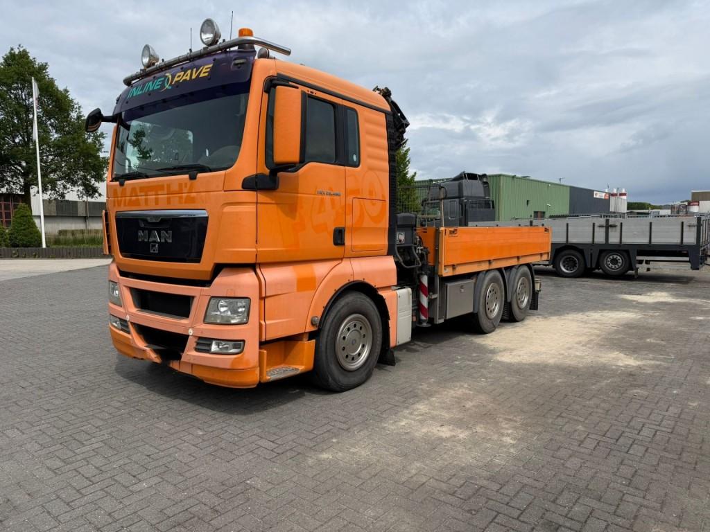 Man TGX 26.480 6x4 Open laadbak Hiab kraan, Auto's, Overige merken, Overige kleuren, Bedrijf, Te koop