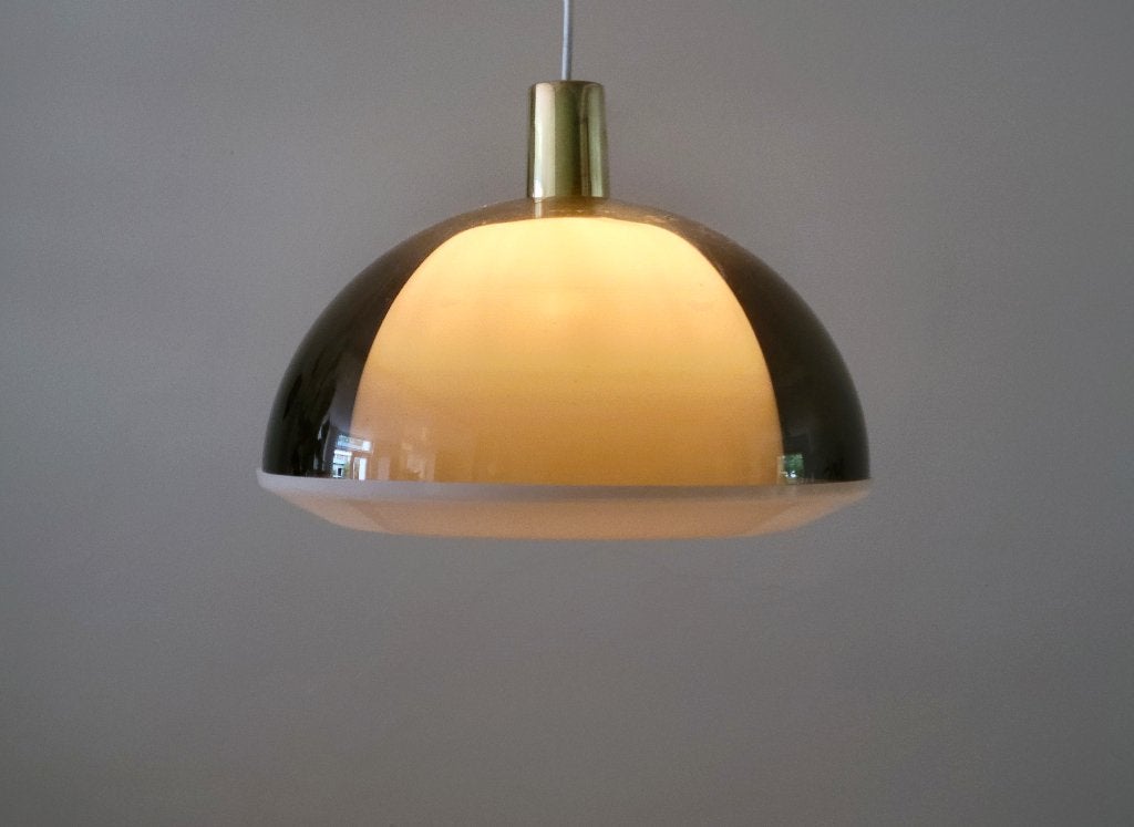 Yki Nummi Kuplat hanglamp voor Orno, Finland 1960, Gebruikt, Ophalen of Verzenden, Glas, Nvt