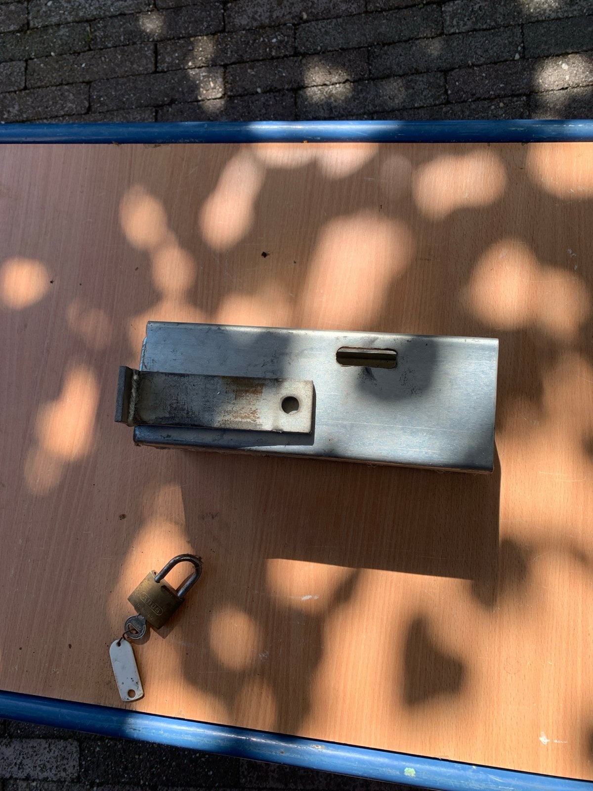 Robuust Aanhangwagenslot met Hangslot, Ophalen, Gebruikt