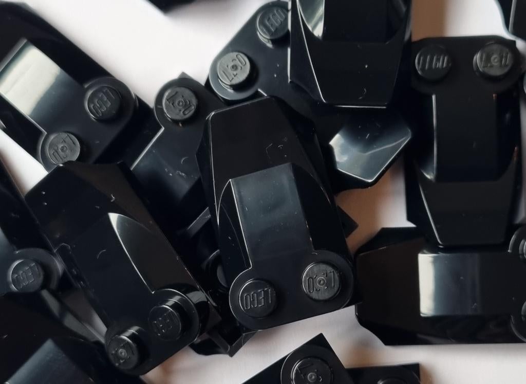 Lego 3x2x2/3 slope curved with 2 studs, Black (per 20), Ophalen of Verzenden, Nieuw, Losse stenen, Lego