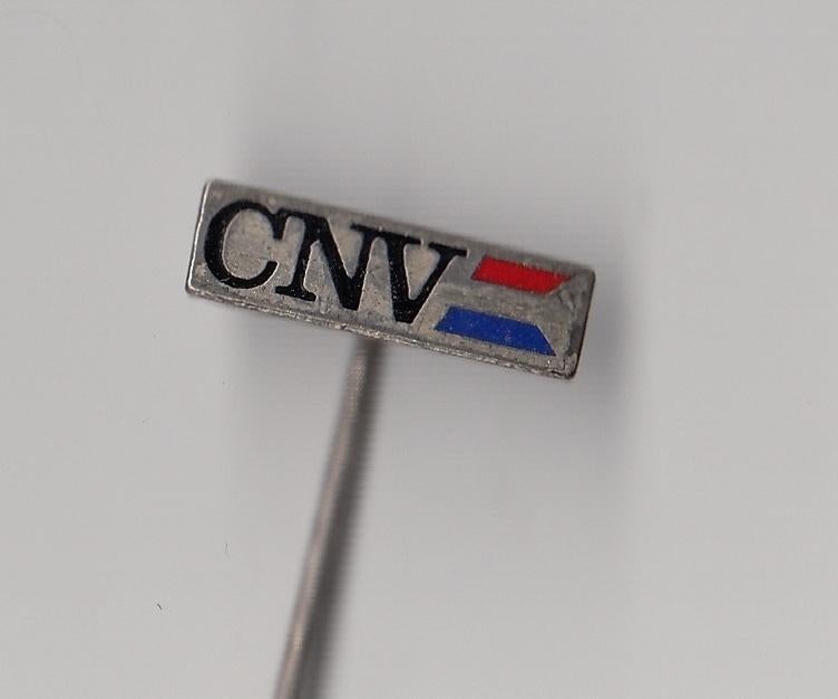 Vakbond CNV emaille speldje, Gebruikt, Niet vindbaar, Niet vindbaar, Speldje of Pin