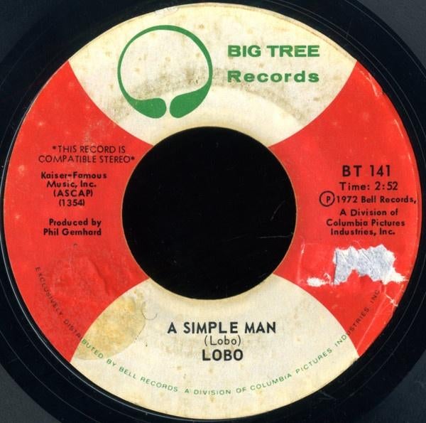 single vinyl   LOBO – A Simple Man (1972 - US), Gebruikt, Verzenden, 7 inch, Single