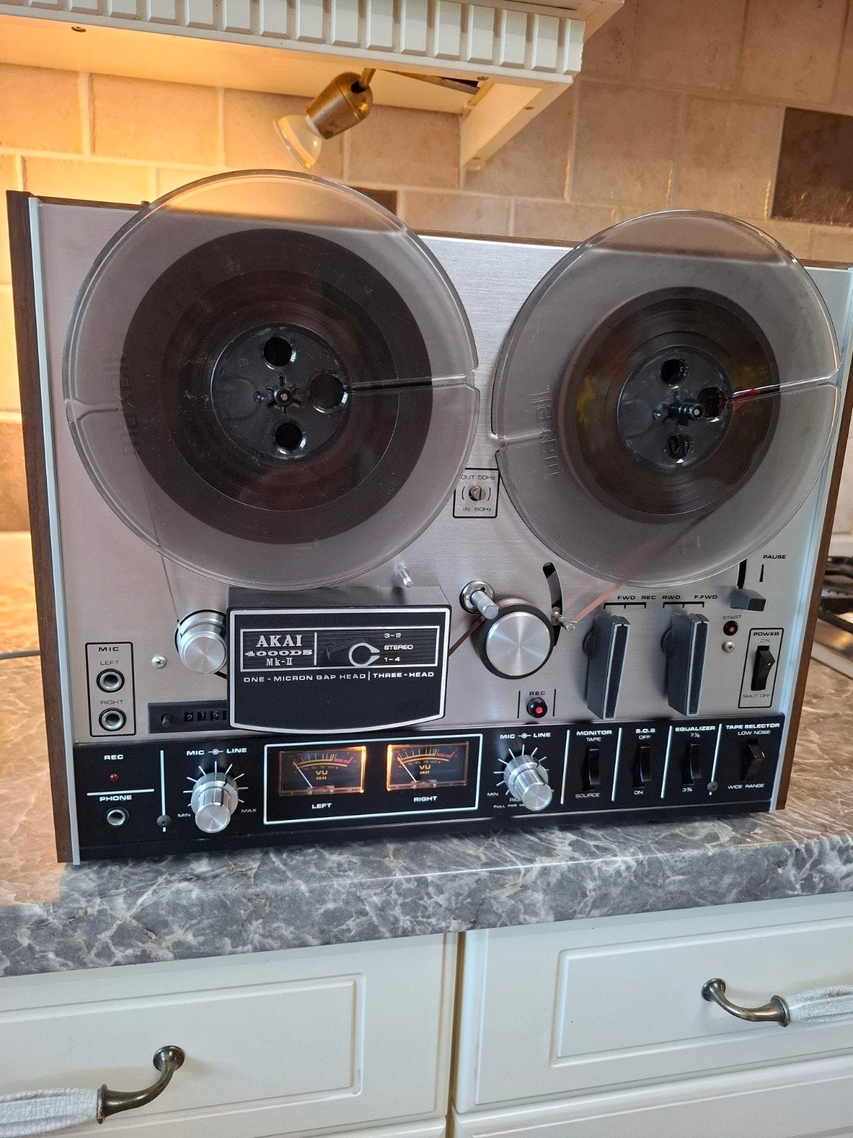 Prachtige Akai 4000DS MkII tapedeck - Silver Edition - 1978, Ophalen of Verzenden, Bandrecorder, Met banden