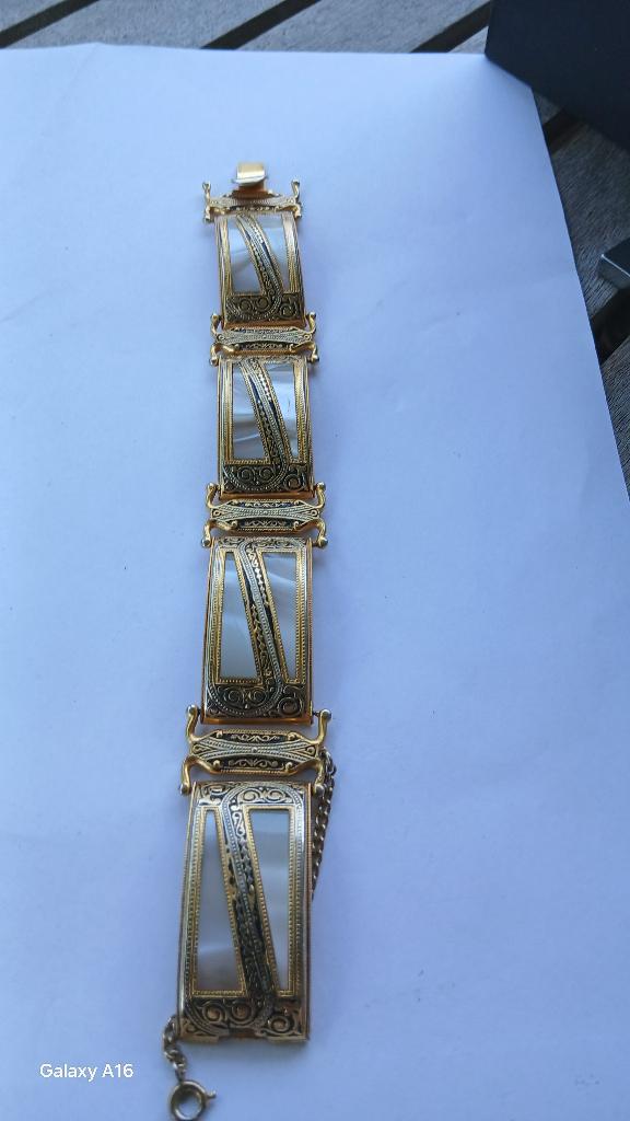 VINTAGE MASCENE ARMBAND TOLEDO SPANJE 1950-1960, Verzenden, Zo goed als nieuw, Goud, Overige materialen