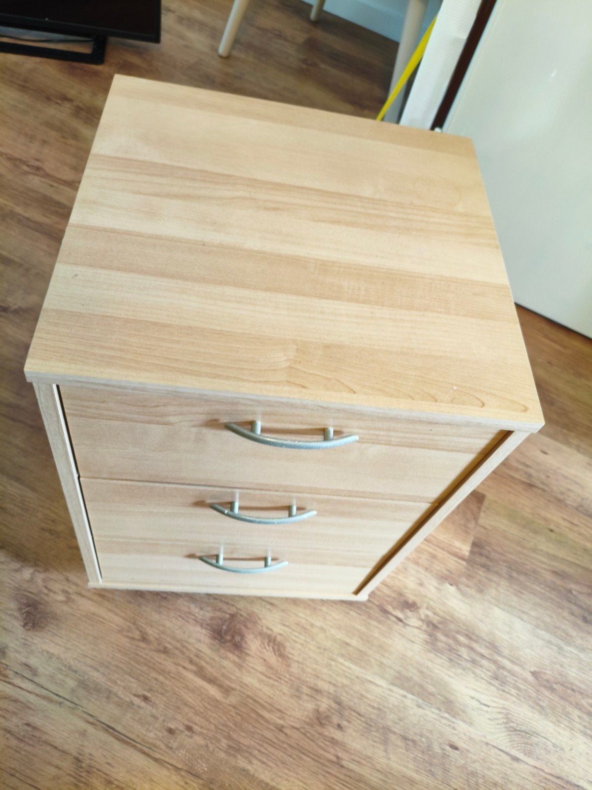 Houten ladekastje met 3 laden - beuken look, Huis en Inrichting, Ophalen, Minder dan 50 cm, Gebruikt, 3 of 4 laden