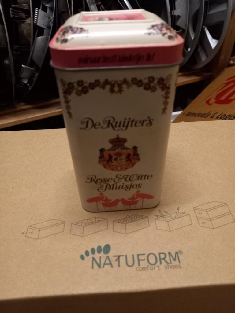 De ruijter gestampte muisjes blikje   rood, Verzamelen, Blikken, Ophalen of Verzenden, Gebruikt, Overige