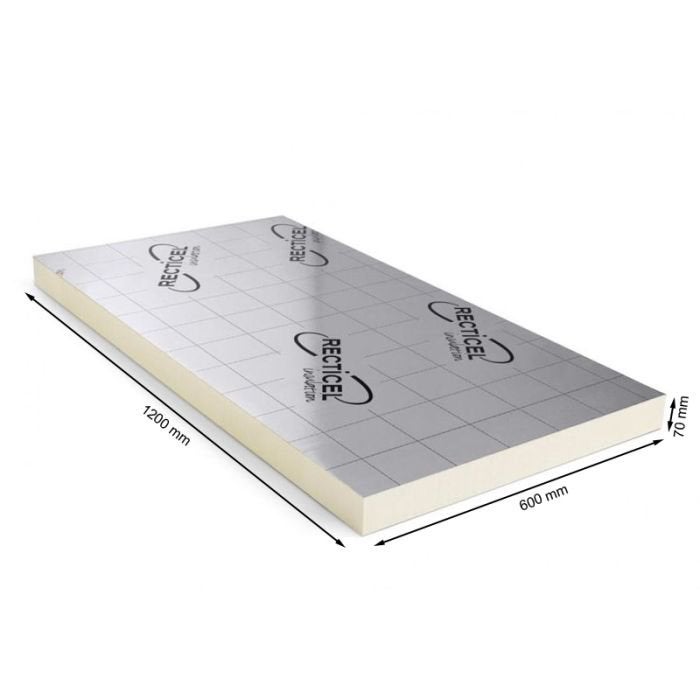 Recticel Eurothane Silver PIR isolatieplaten 70mm, Doe-het-zelf en Verbouw, Isolatie en Afdichting, Ophalen, 4 tot 8 cm, Nieuw