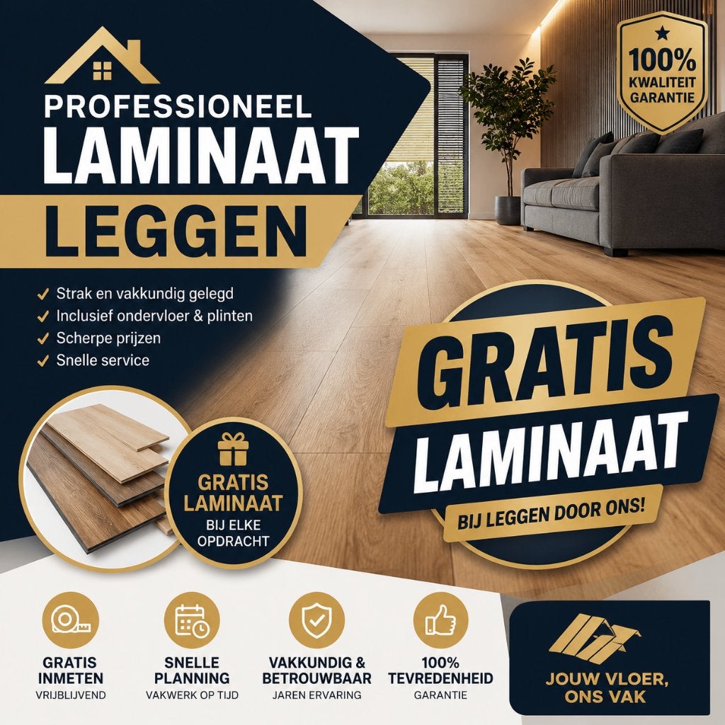 Laminaat leggen?, 50 tot 150 cm, Nieuw, Ophalen of Verzenden, 10 m² of meer