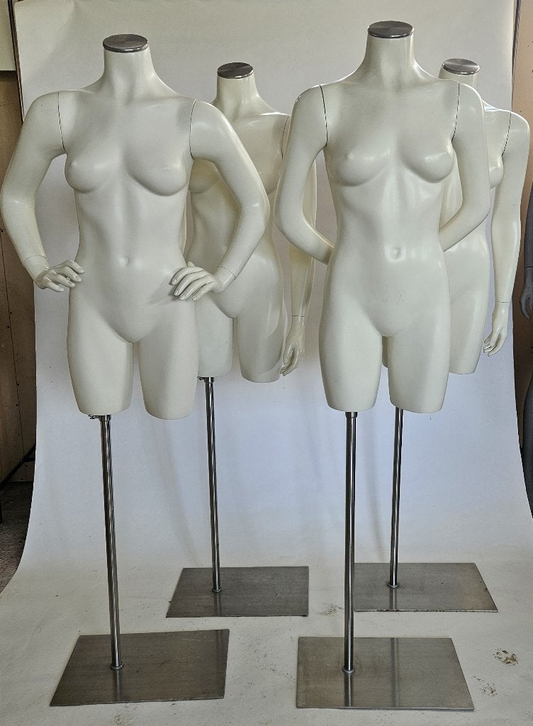 4 x Dames torso / paspop op hoge standaard Maat 32/34, Ophalen, Paspop