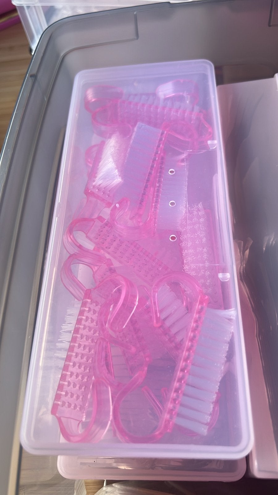 Manicure borsteltjes, Ophalen of Verzenden, Zo goed als nieuw, Wit, Handen en Nagels