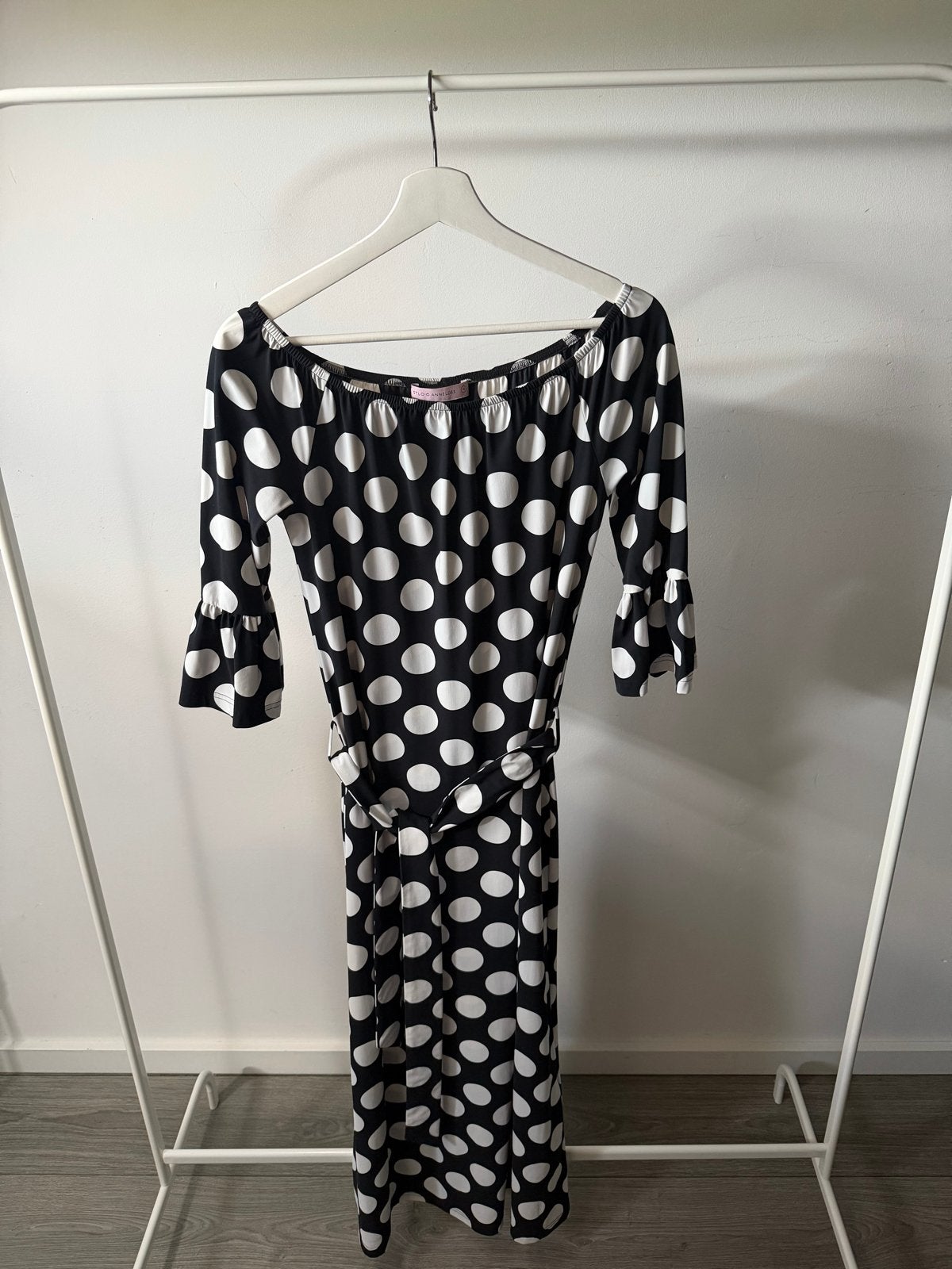 Studio Anneloes Polkadot Jurk Zwart/Wit Maat M, Kleding | Dames, Jurken, Maat 38/40 (M), Zwart, Ophalen of Verzenden, Zo goed als nieuw