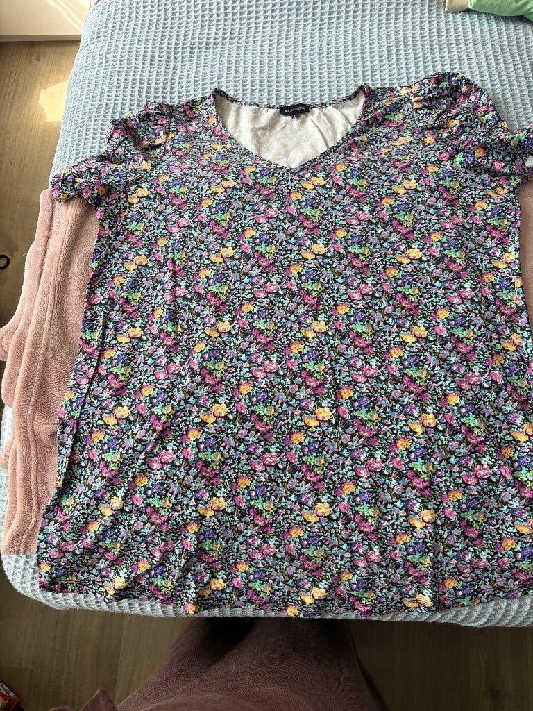 Gebloemd shirt MS Mode maat L, Maat 42/44 (L), Ophalen of Verzenden, Zo goed als nieuw, Korte mouw