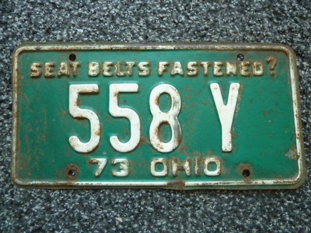 Kentekenplaat licenseplate Ohio 1973 1 USA, Verzenden, Gebruikt, Auto's