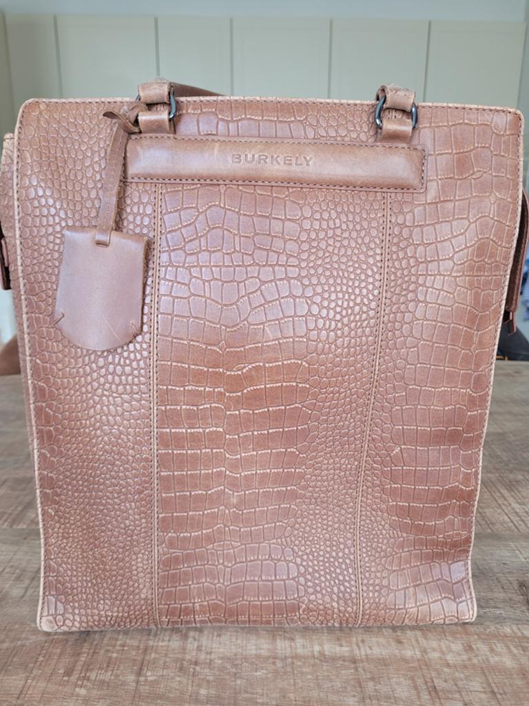 Burkely Casual Cayla Shopper 14 Inch kleur cognac bruin, Ophalen of Verzenden, Gebruikt, Bruin, Shopper