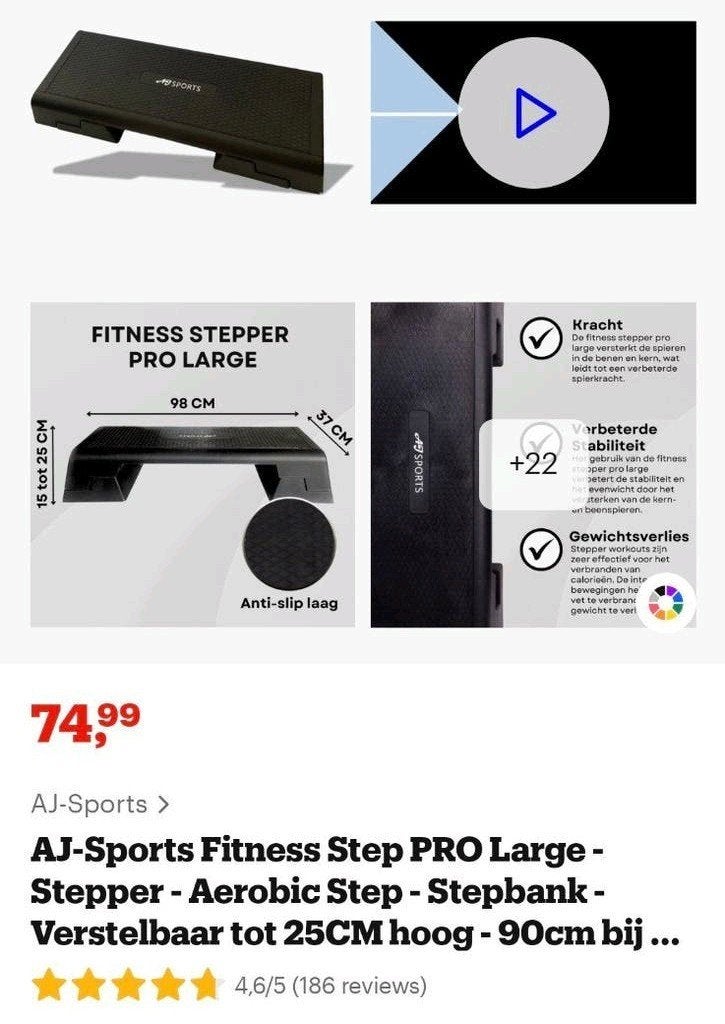 Fitness Step, Ophalen, Stepbank