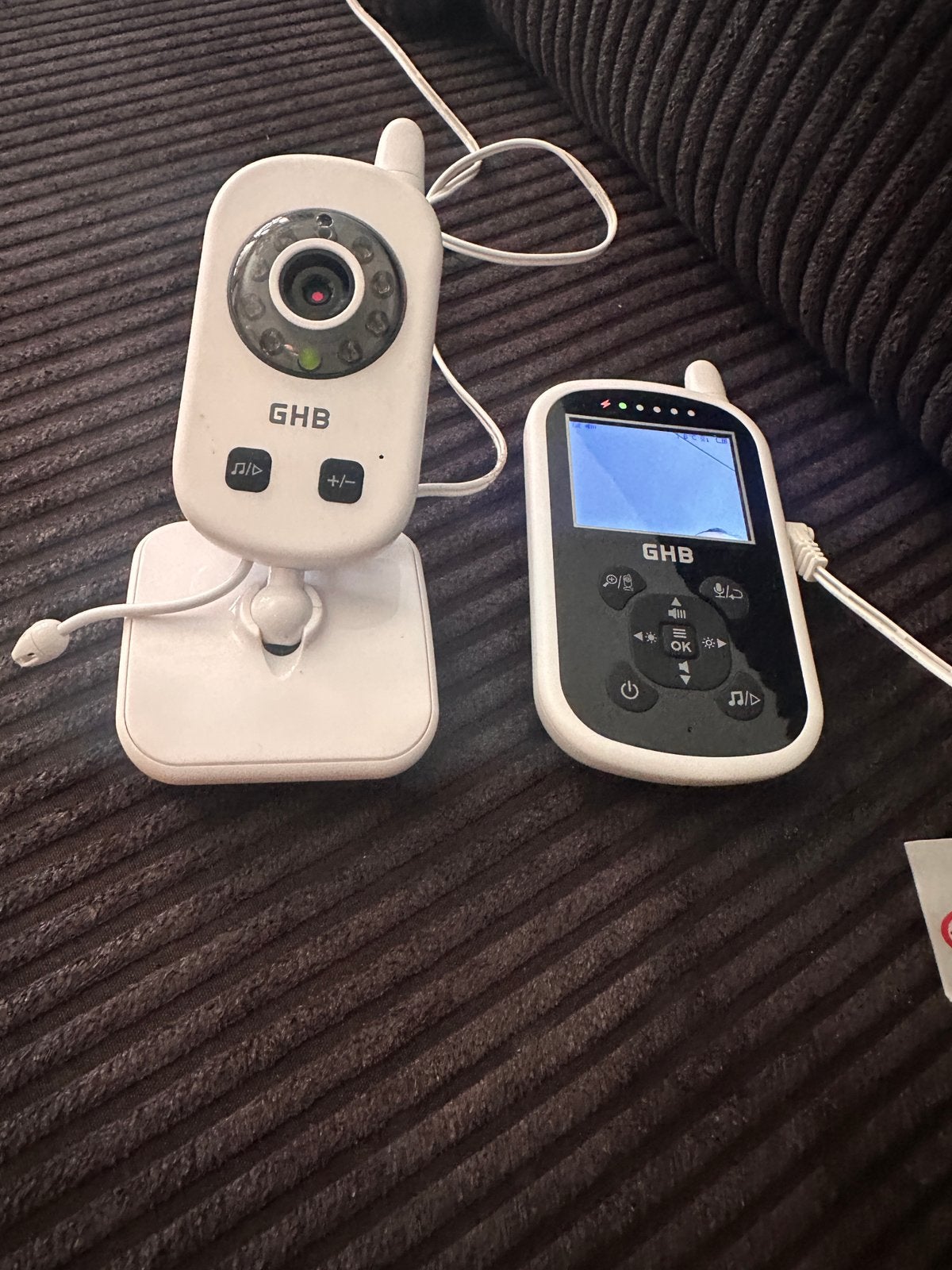 GHB Video Babyfoon met camera en scherm, Ophalen, Zo goed als nieuw, Minder dan 100 meter, Camera