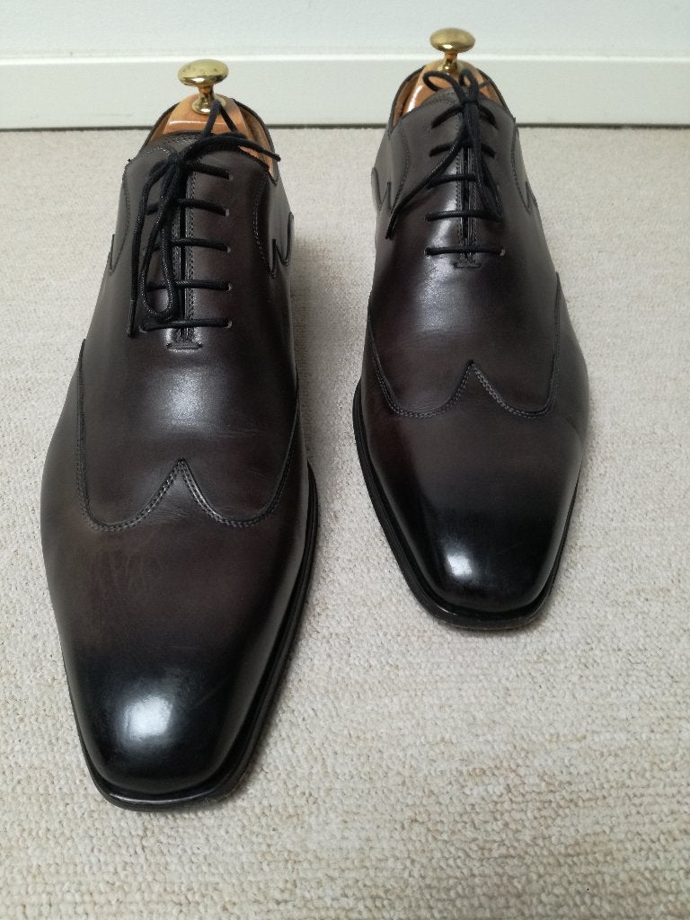 Magnanni veterschoenen - Donkergrijs - maat 10,5 (i.z.g.st), Kleding | Heren, Schoenen, Overige kleuren, Verzenden, Magnanni, Gedragen
