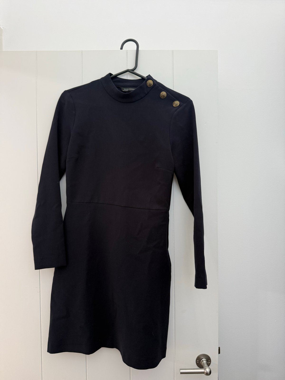 Zara Woman Jurk met gouden knopen - Maat XS, Kleding | Dames, Blauw, Ophalen of Verzenden, Zo goed als nieuw, Maat 34 (XS) of kleiner