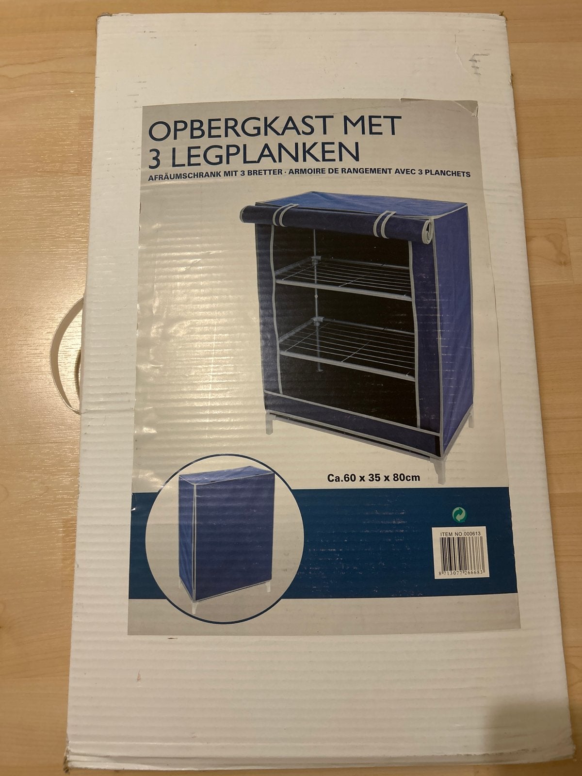 Kampeer Opbergkast met 3 legplanken - 60x35x80cm, Caravans en Kamperen, Ophalen of Verzenden, Nieuw
