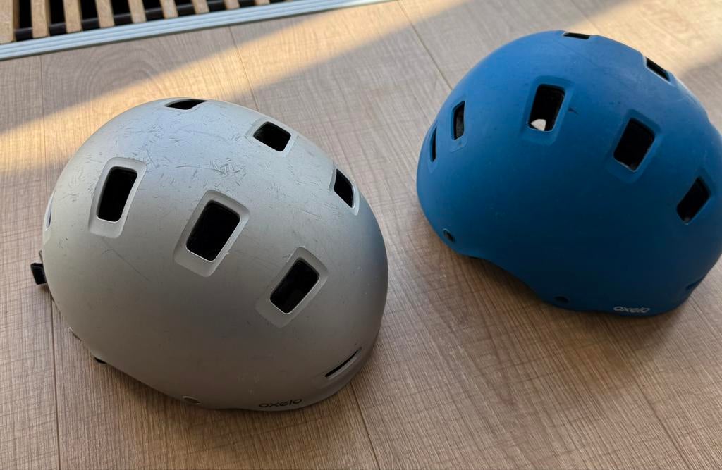 Oxelo kinder fiets/skate/step helm 2 stuks 52 - 55 cm, Ophalen, Zo goed als nieuw