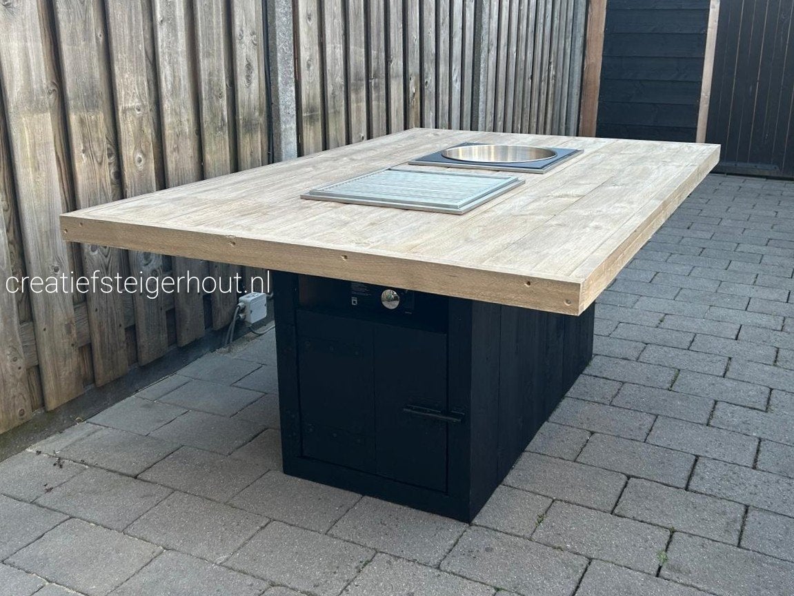 BBQ-tafel gasbarbecue en drankelement ingebouwd in tafel, Ophalen of Verzenden, Nieuw, OneQ