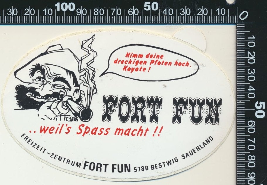 Sticker: Fort Fun - Weils spass macht - Bestwig, Ophalen of Verzenden, Zo goed als nieuw, Bedrijf of Vereniging
