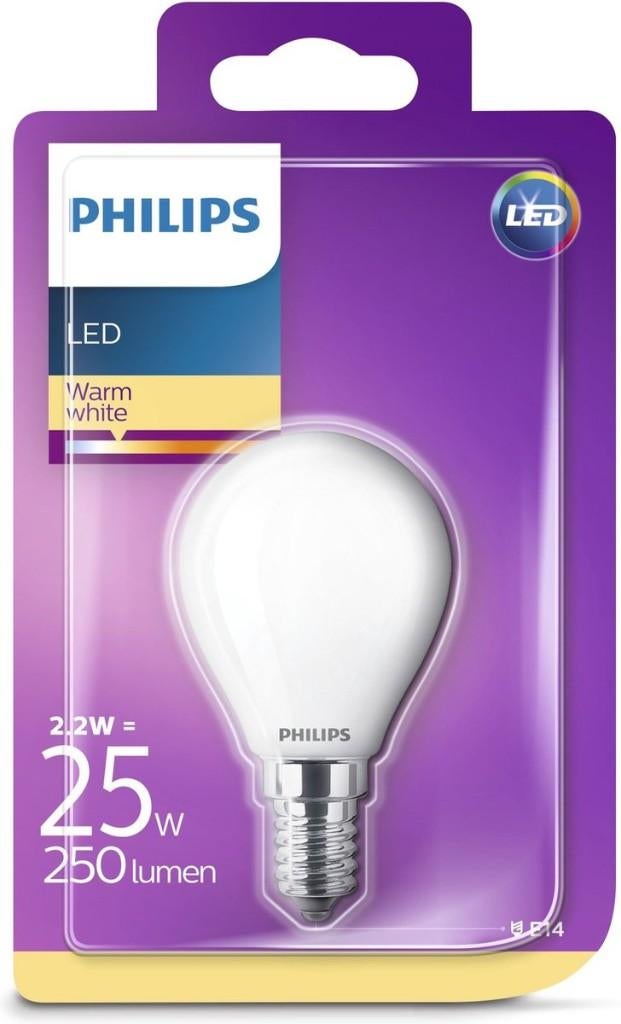 Philips LED-kogel klein mat 4 Watt25 Watt-equivalent voor 6, Led-lamp, Minder dan 30 watt, Nieuw, E27 (groot)