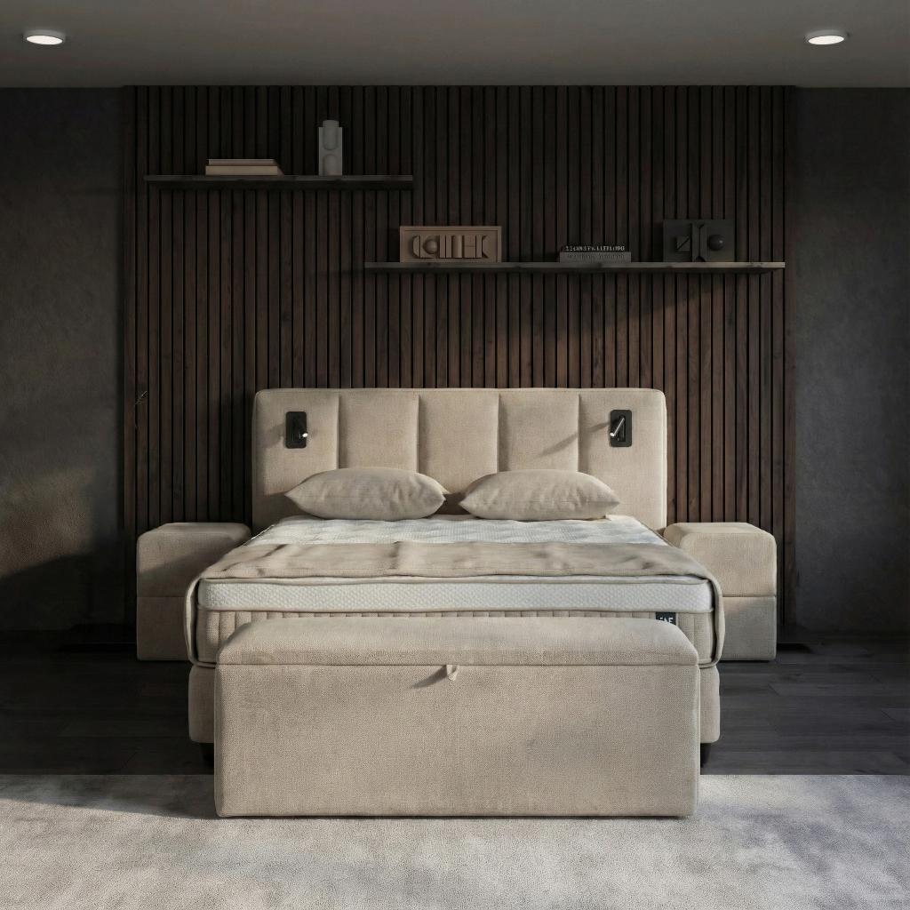 Boxsprings Bed Opberg bed v.a. €795, Ophalen, Overige kleuren, Modern Hotel, Overige maten
