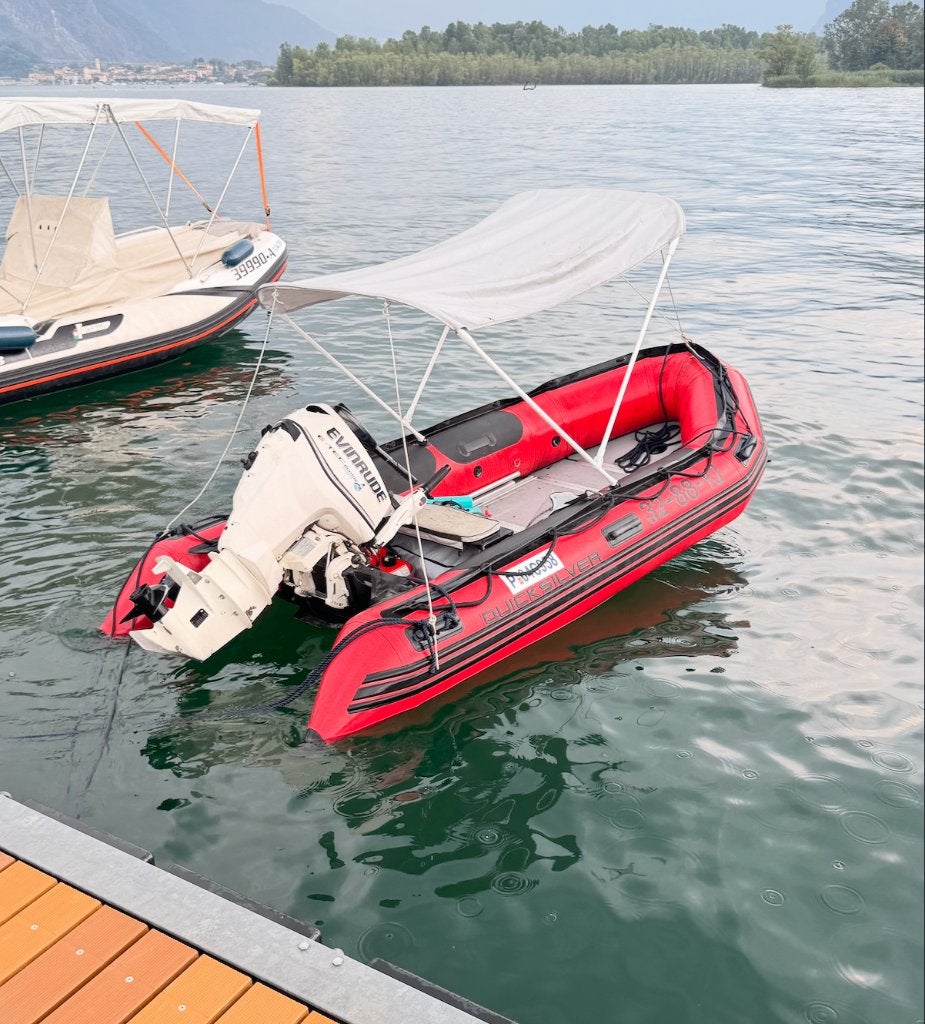 Rubberboot Quicksilver HD 380 + 25pk e tec + trailer + xtras