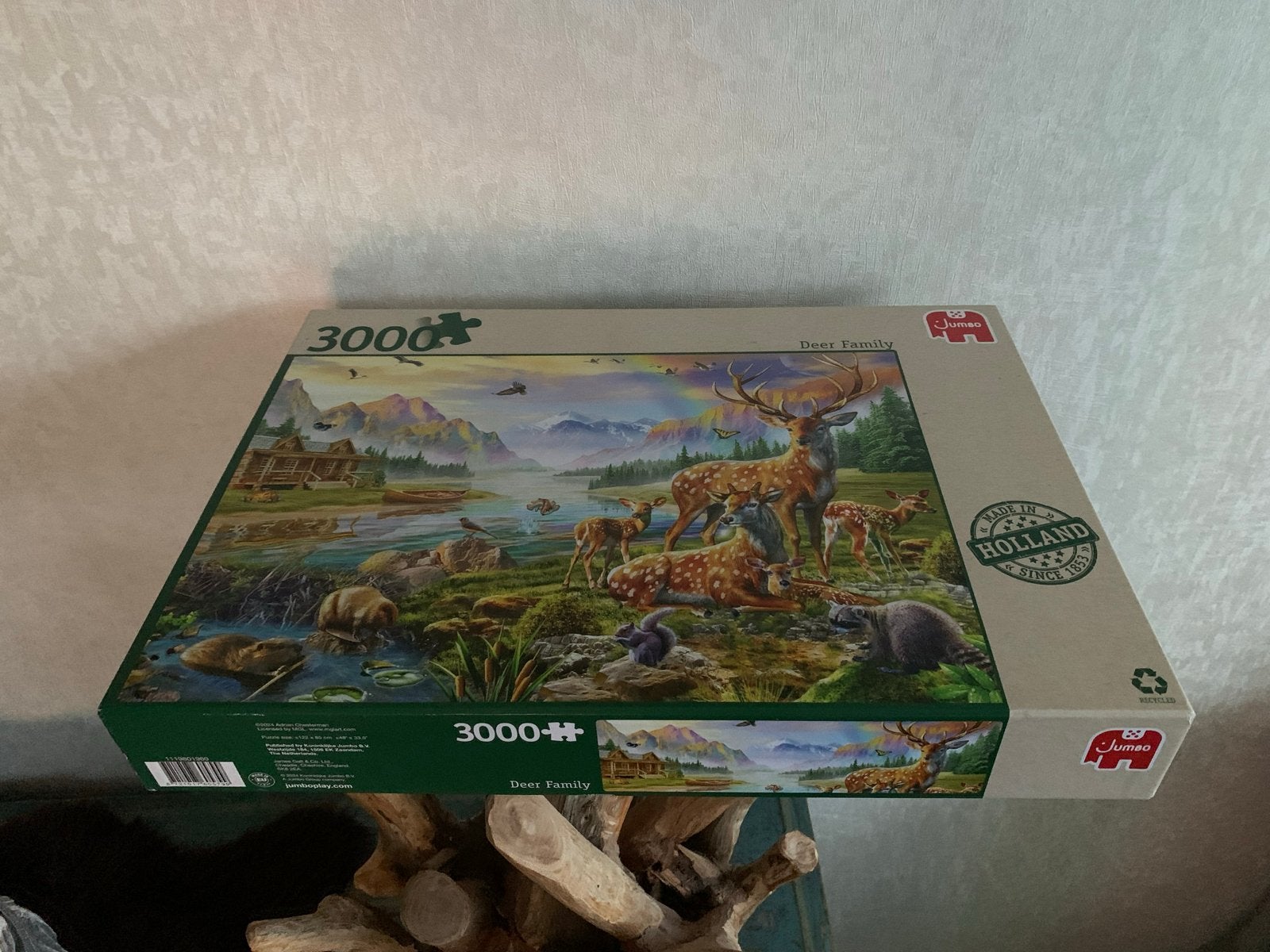 Jumbo Legpuzzel 'Deer Family' 3000 stukjes, Ophalen of Verzenden, Meer dan 1500 stukjes, Zo goed als nieuw, Legpuzzel