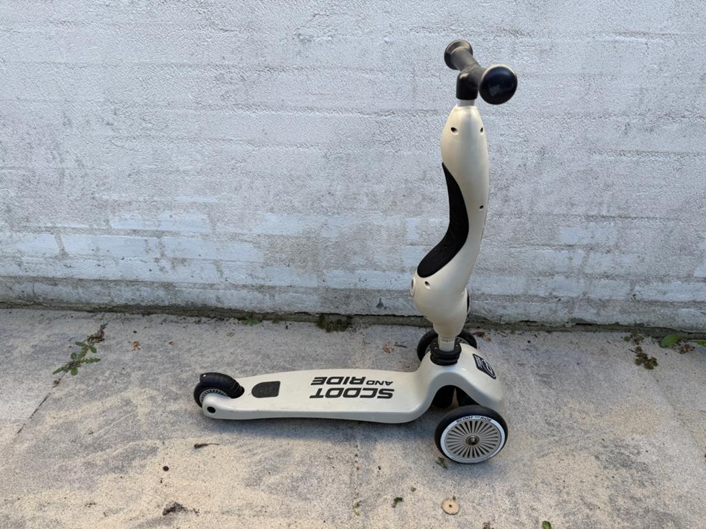 Scoot and Ride Highwaykick 1 - 2-in-1 Step kleur Ash, Ophalen of Verzenden, Zo goed als nieuw, Gewone step