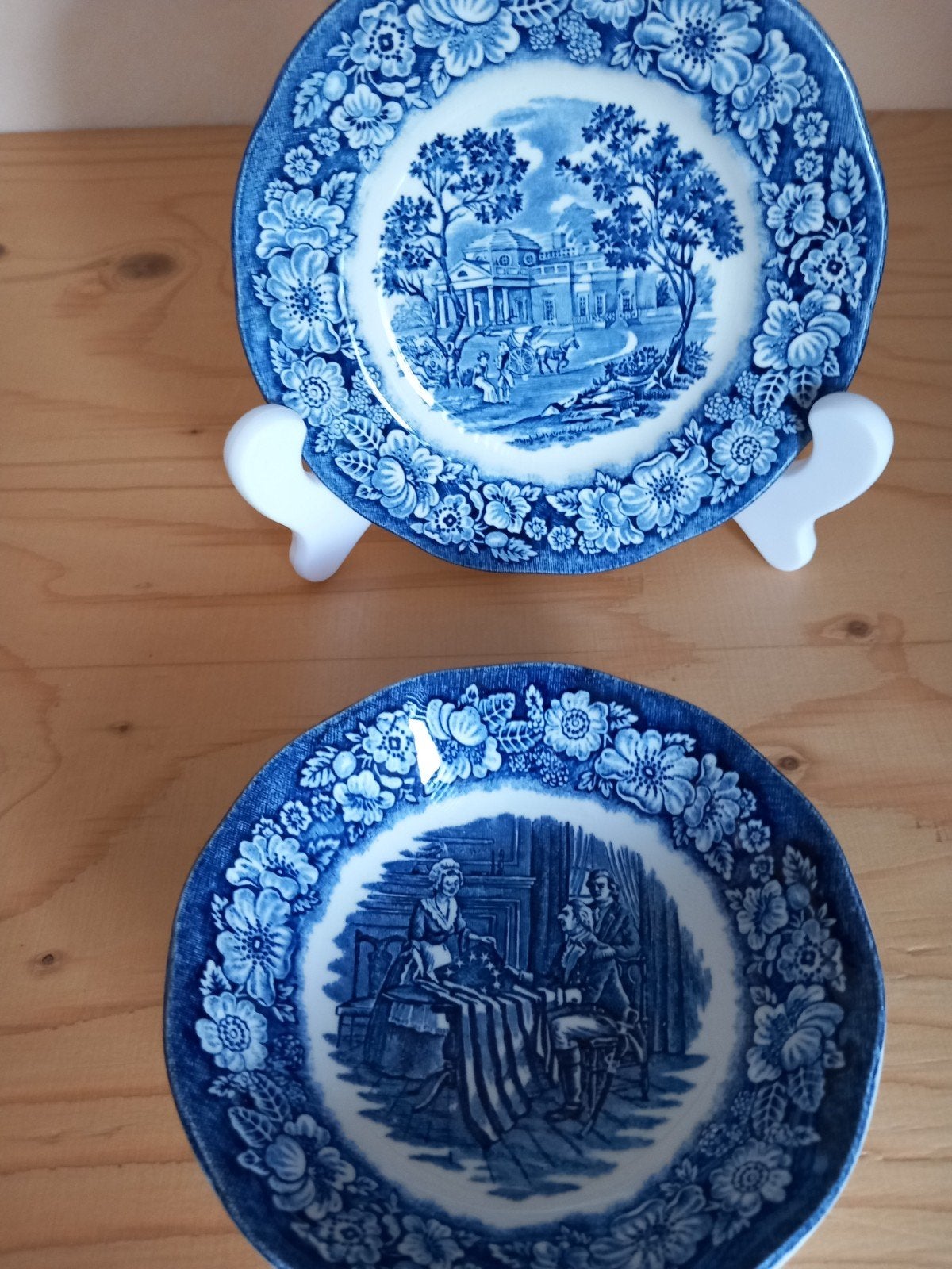 Vintage Liberty Blue " Betsy Ross Schaal & bordje# Made in, Ophalen of Verzenden