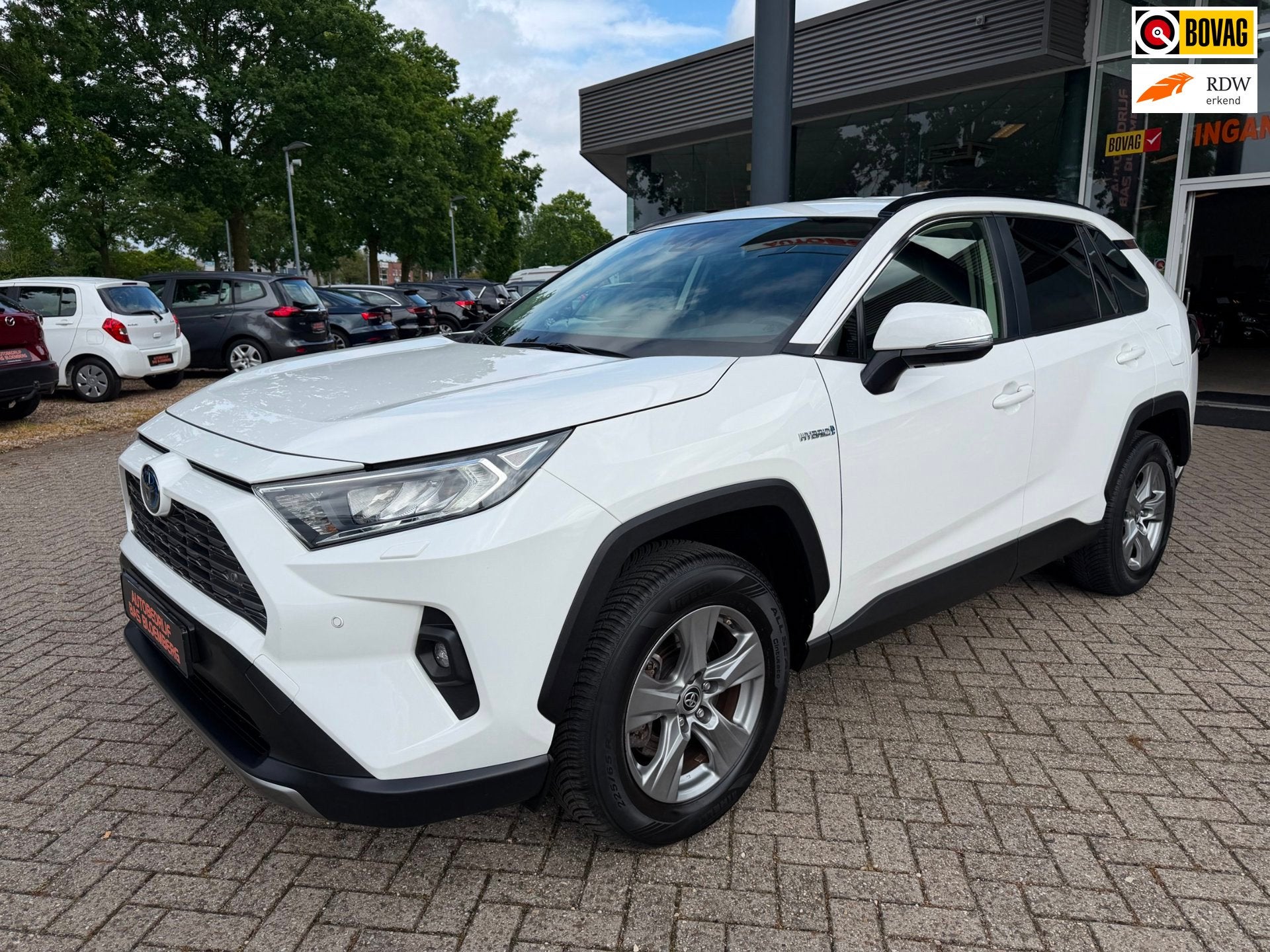 Toyota RAV4 2.5 Hybrid Business, Navi, LED, Stoelverwarming,, Stof, Gebruikt, Zwart, 4 cilinders