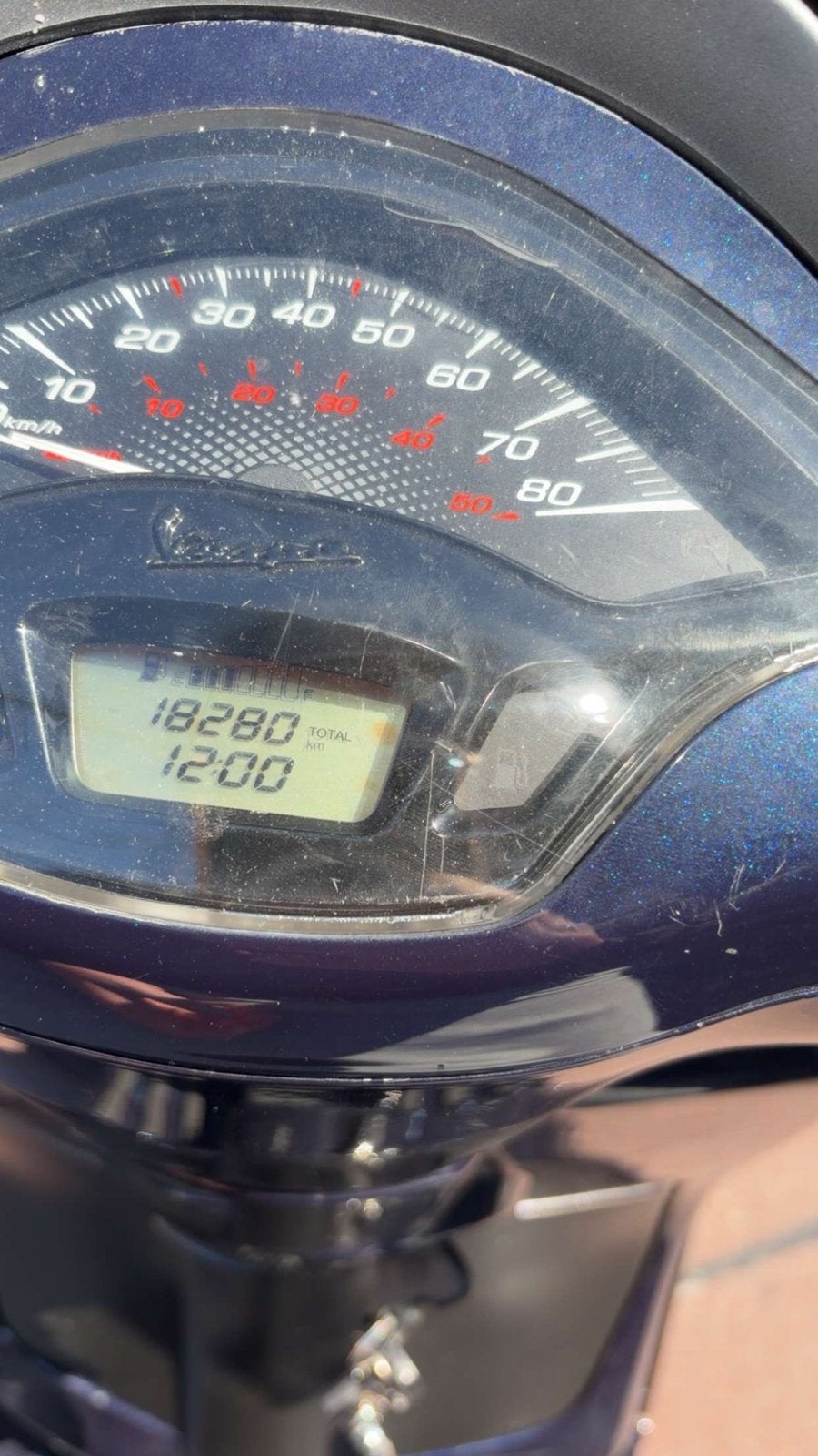 Vespa Sprint 80cc - Donkerblauw - Goed onderhouden, Ophalen, Gebruikt, Overige modellen, Maximaal 45 km/u