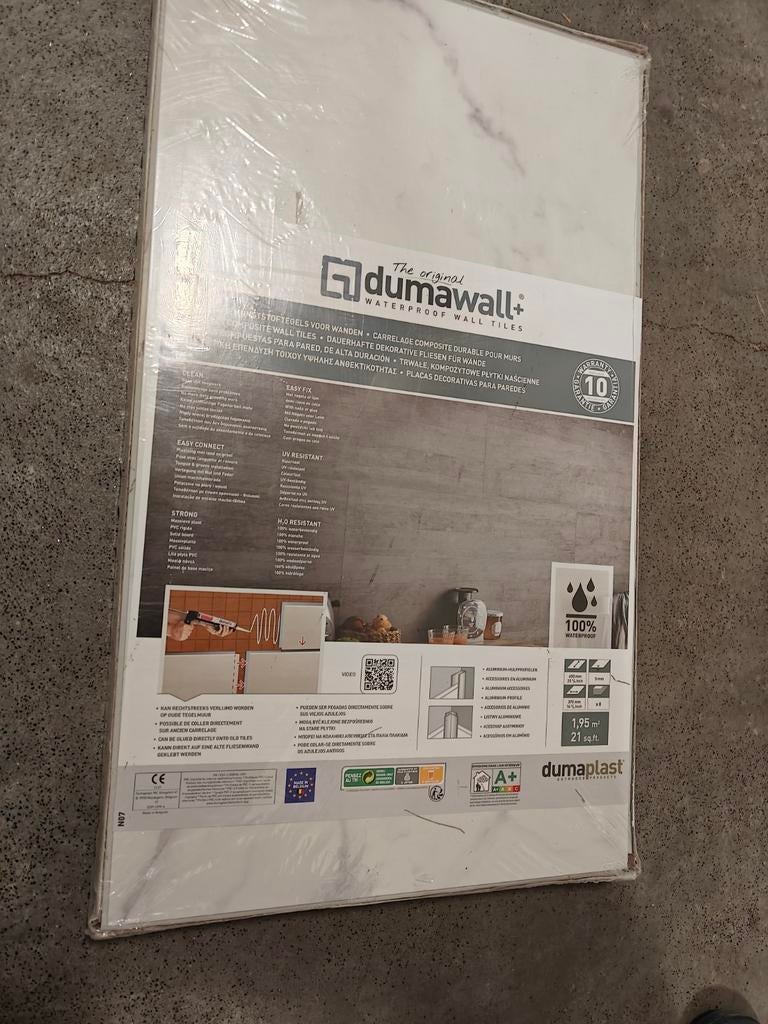 Dumawall 2x nieuw pak Calacatta wandpanelen waterbestendig, Ophalen, Nieuw, Kunststof