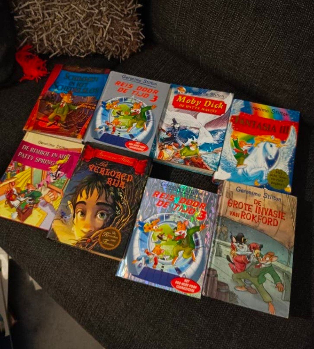 Geronimo Stilton Boekenpakket - 8 Spannende Avonturen!, Boeken, Ophalen of Verzenden, Gelezen, Geronimo Stilton, Fictie
