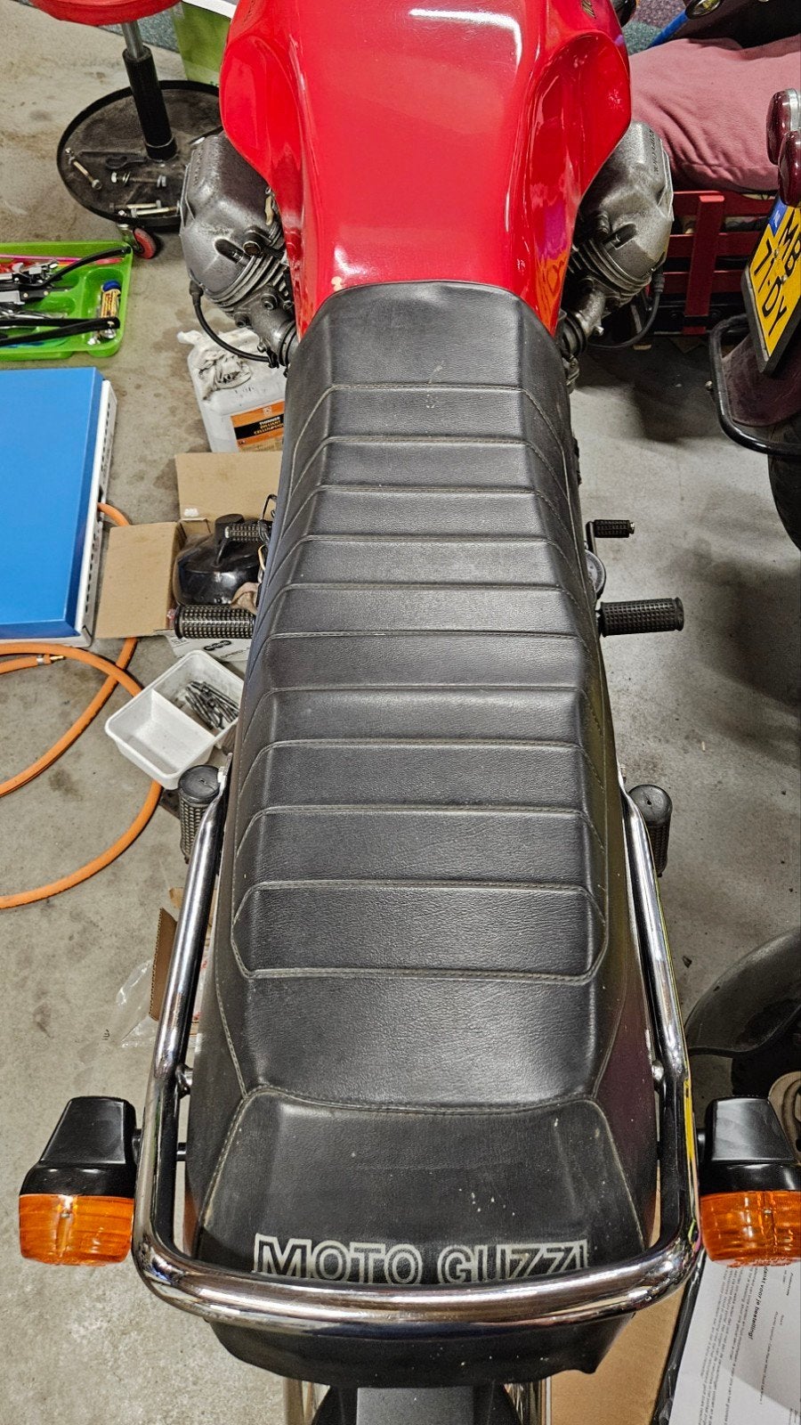 Buddyseat overtrek Moto Guzzi, Ophalen of Verzenden, Gebruikt