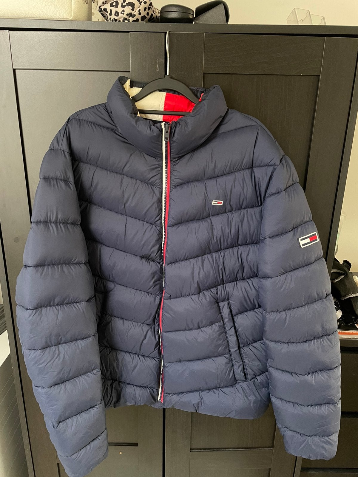 Tommy hilfiger jas, Ophalen, Zo goed als nieuw, Maat 56/58 (XL), Blauw
