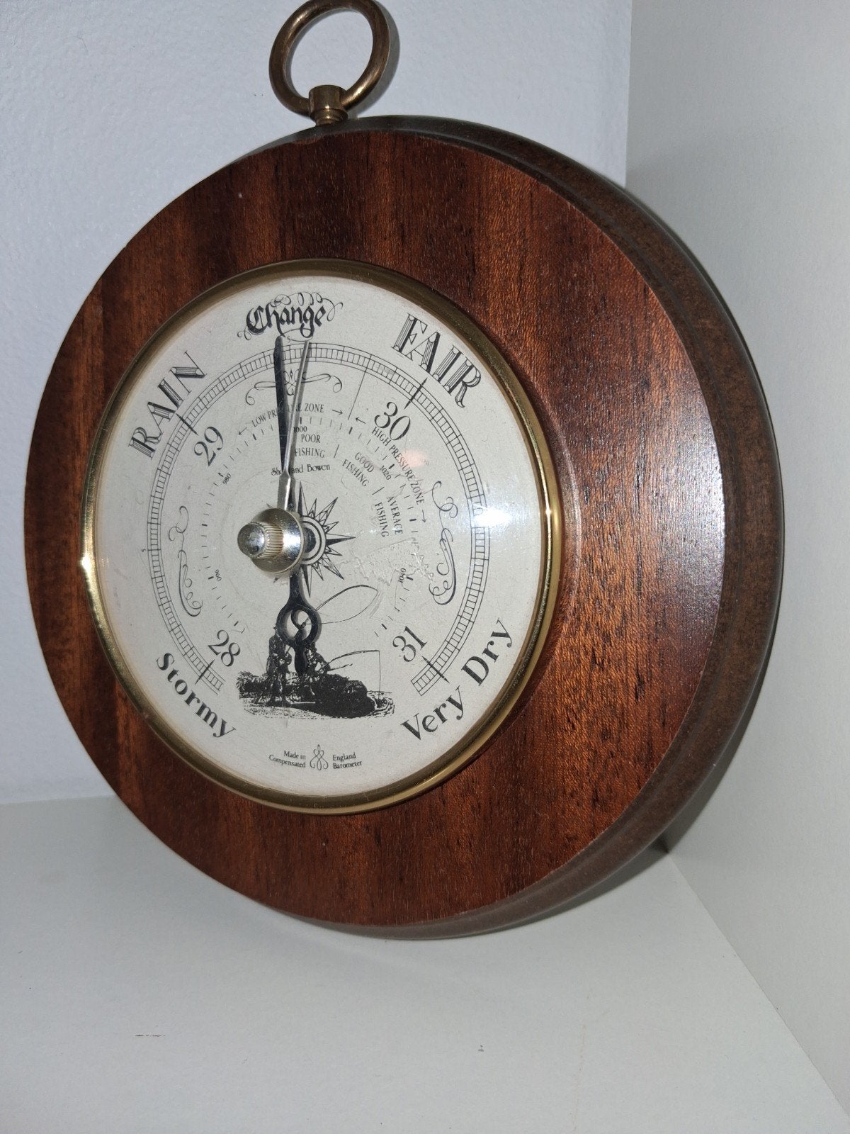 Antieke Barometer - Houten Weerstation, Gebruikt, Verzenden, Onbekend, Onbekend